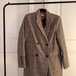 Nasty Gal Longline Plaid Coat